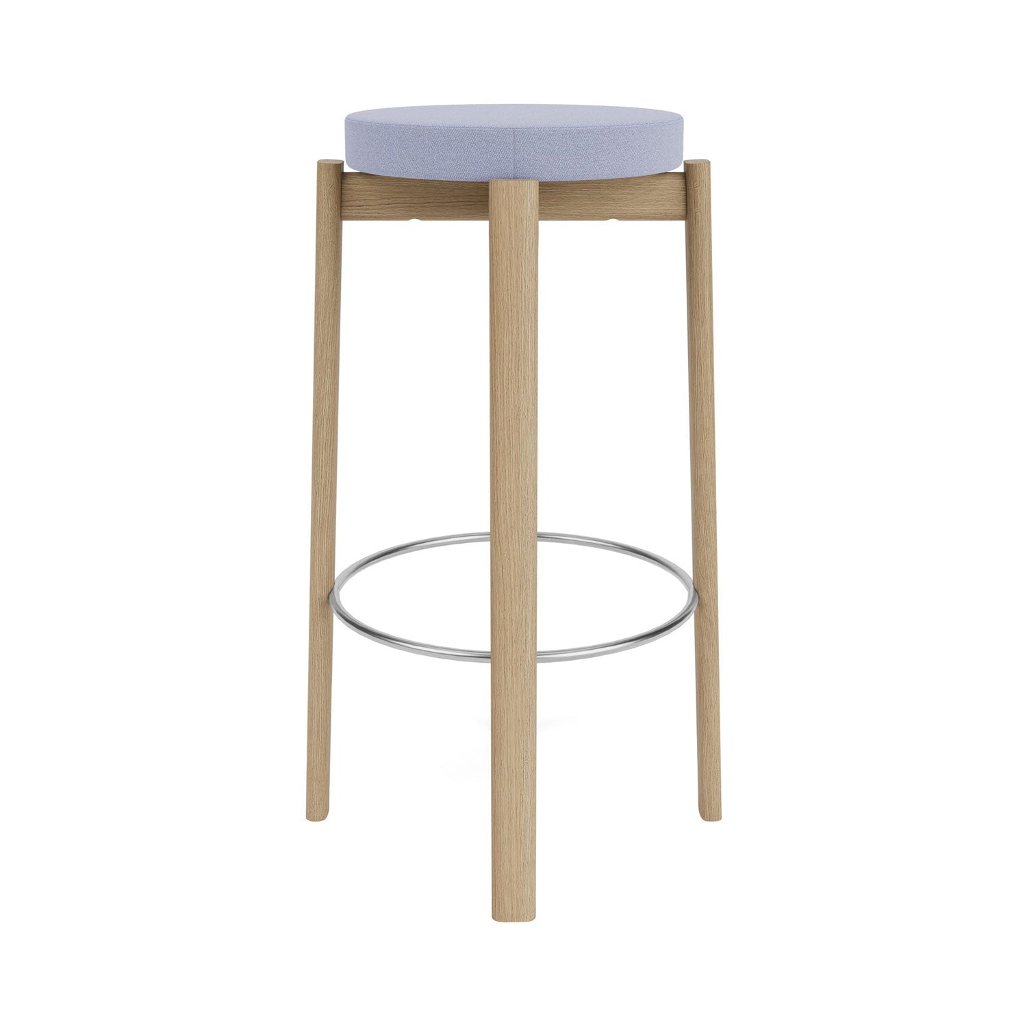 Passage Bar + Counter Stool: Upholstered + Natural Oak + Steel