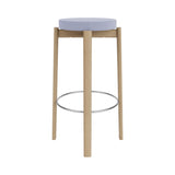 Passage Bar + Counter Stool: Upholstered + Natural Oak + Steel