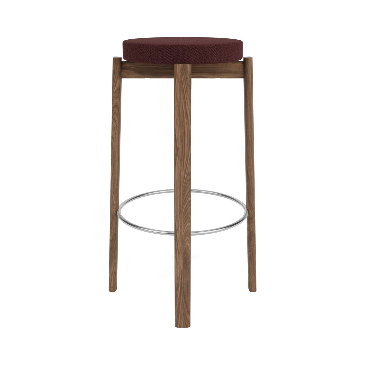 Passage Bar + Counter Stool: Upholstered + Walnut + Steel