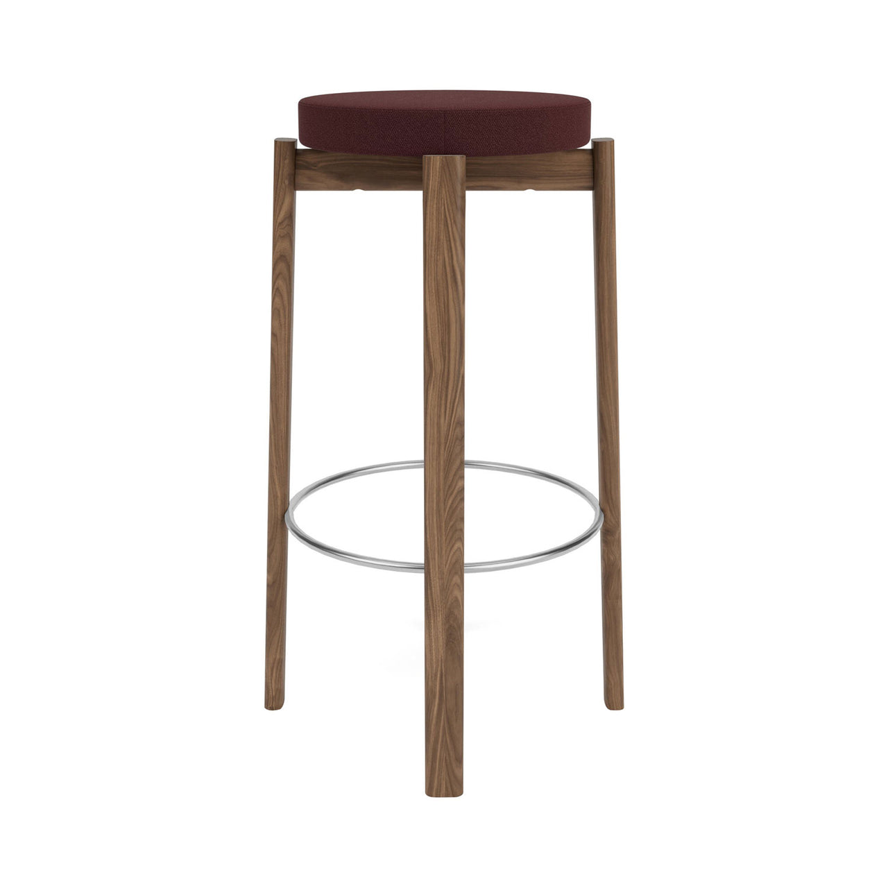 Passage Bar + Counter Stool: Upholstered + Walnut + Steel
