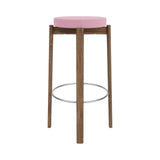 Passage Bar + Counter Stool: Upholstered + Bar +  Walnut + Steel + Vidar 4 0526