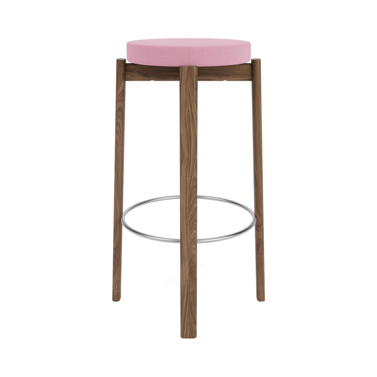 Passage Bar + Counter Stool: Upholstered + Walnut + Steel