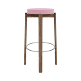 Passage Bar + Counter Stool: Upholstered + Walnut + Steel