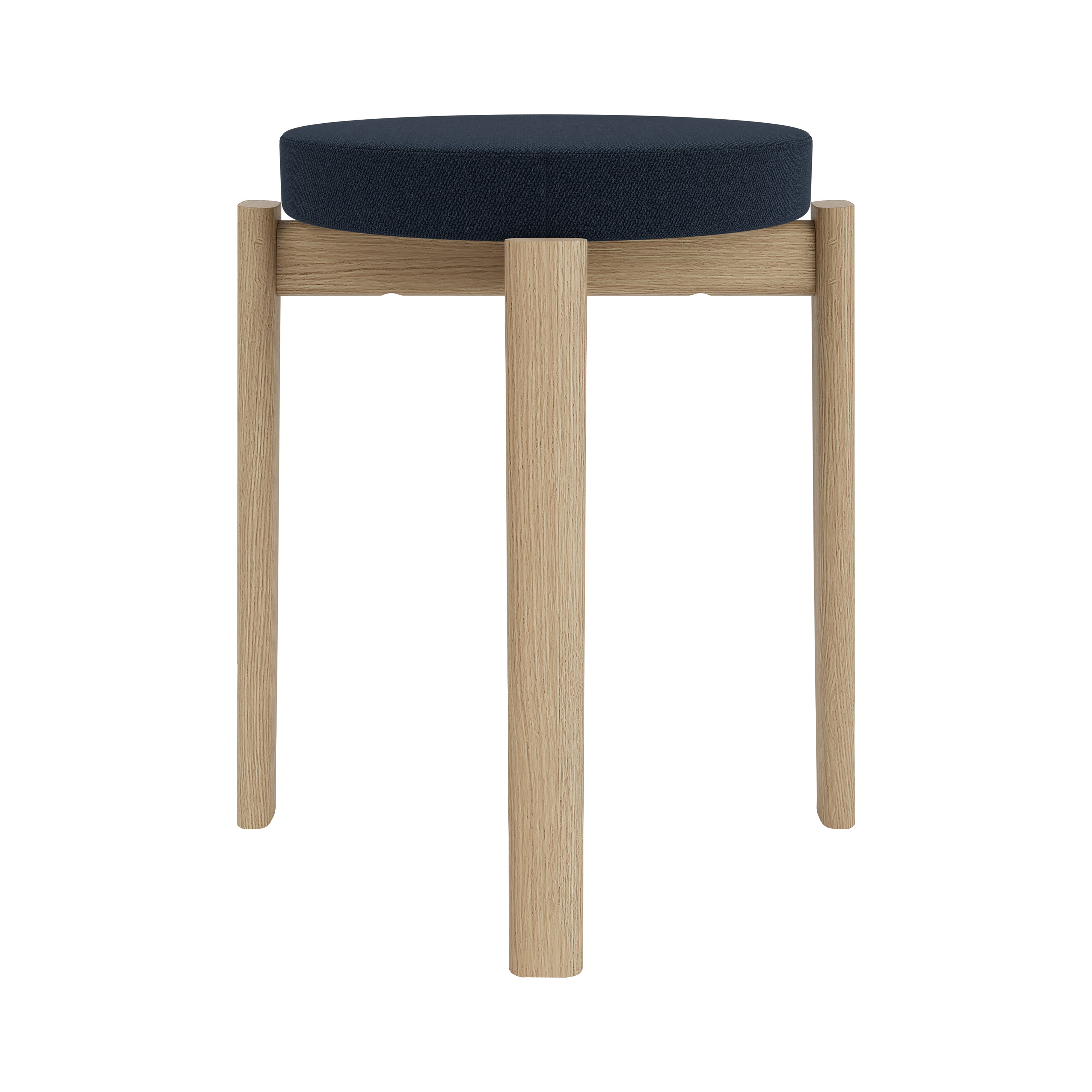 Passage Stool: Upholstered + Natural Oak + Vidar 4 0786