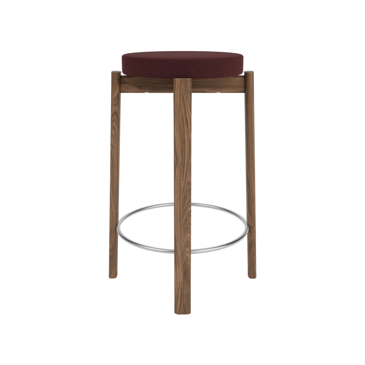 Passage Bar + Counter Stool: Upholstered + Walnut + Steel