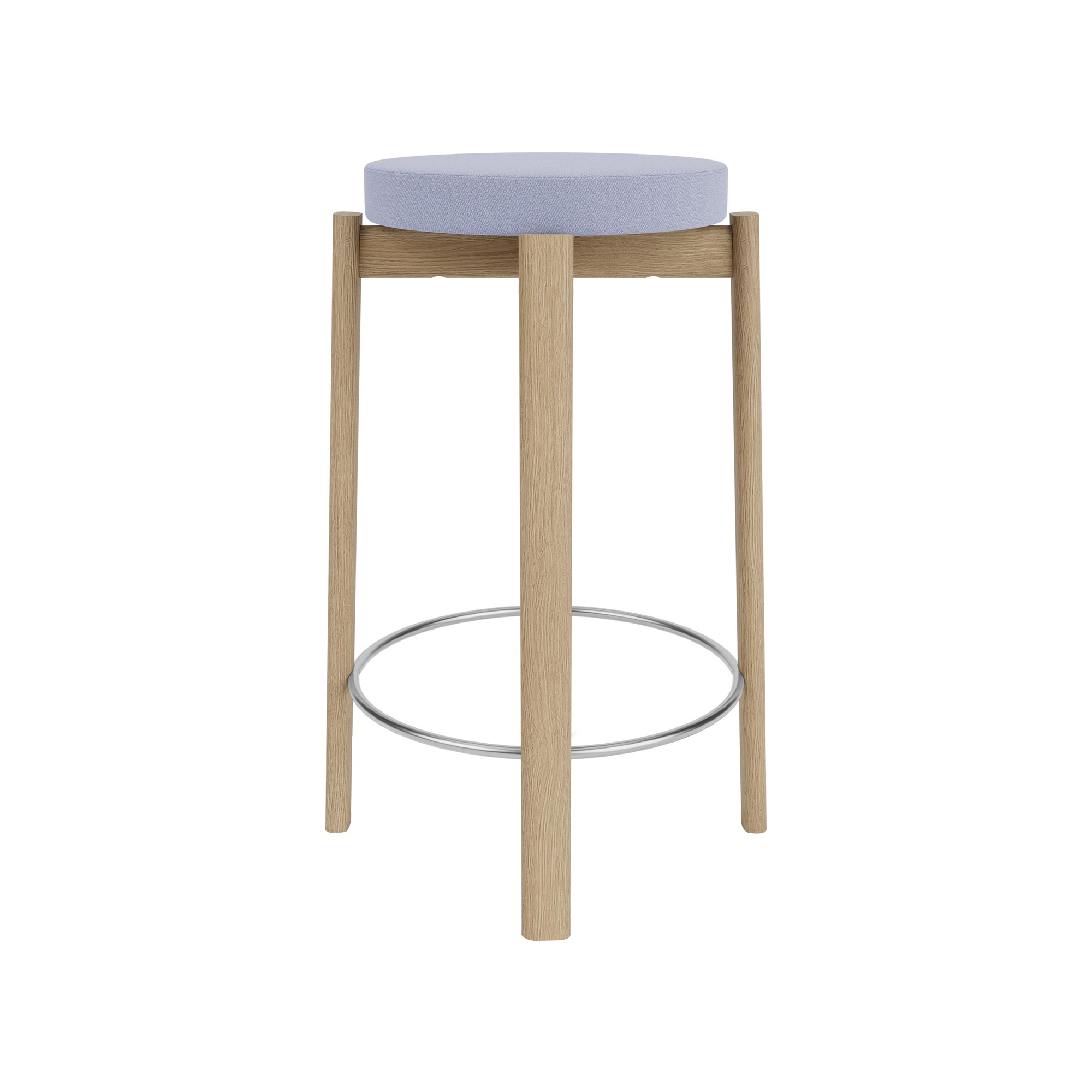 Passage Bar + Counter Stool: Upholstered + Counter +  Natural Oak + Steel + Vidar 4 0723