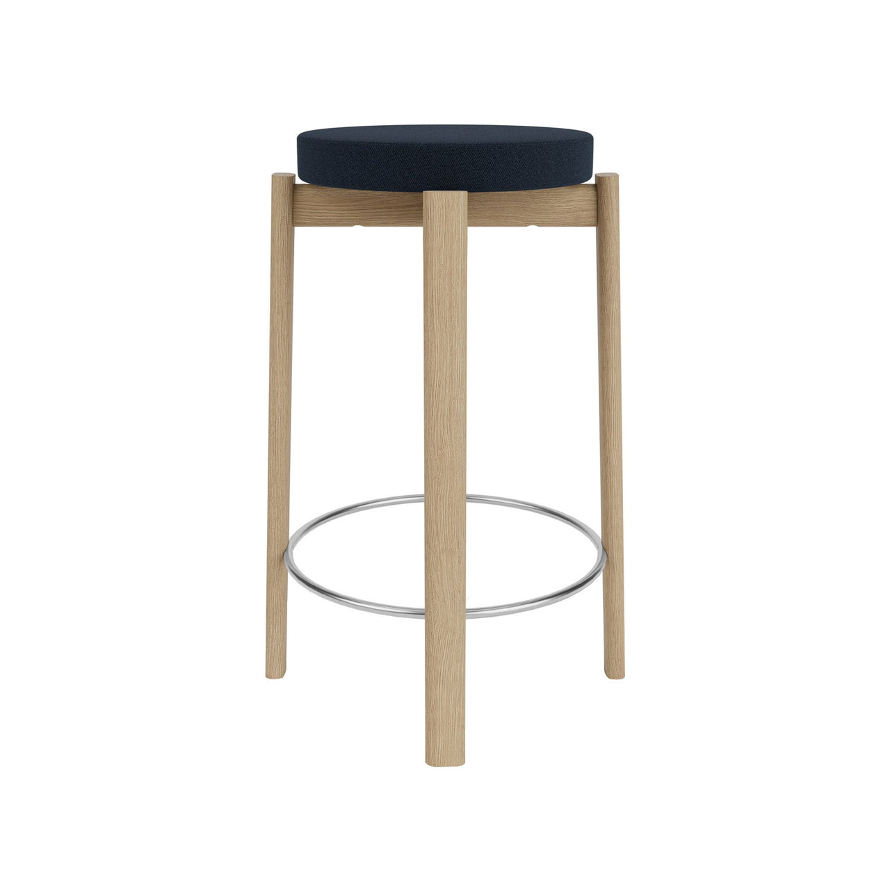 Passage Bar + Counter Stool: Upholstered + Natural Oak + Steel
