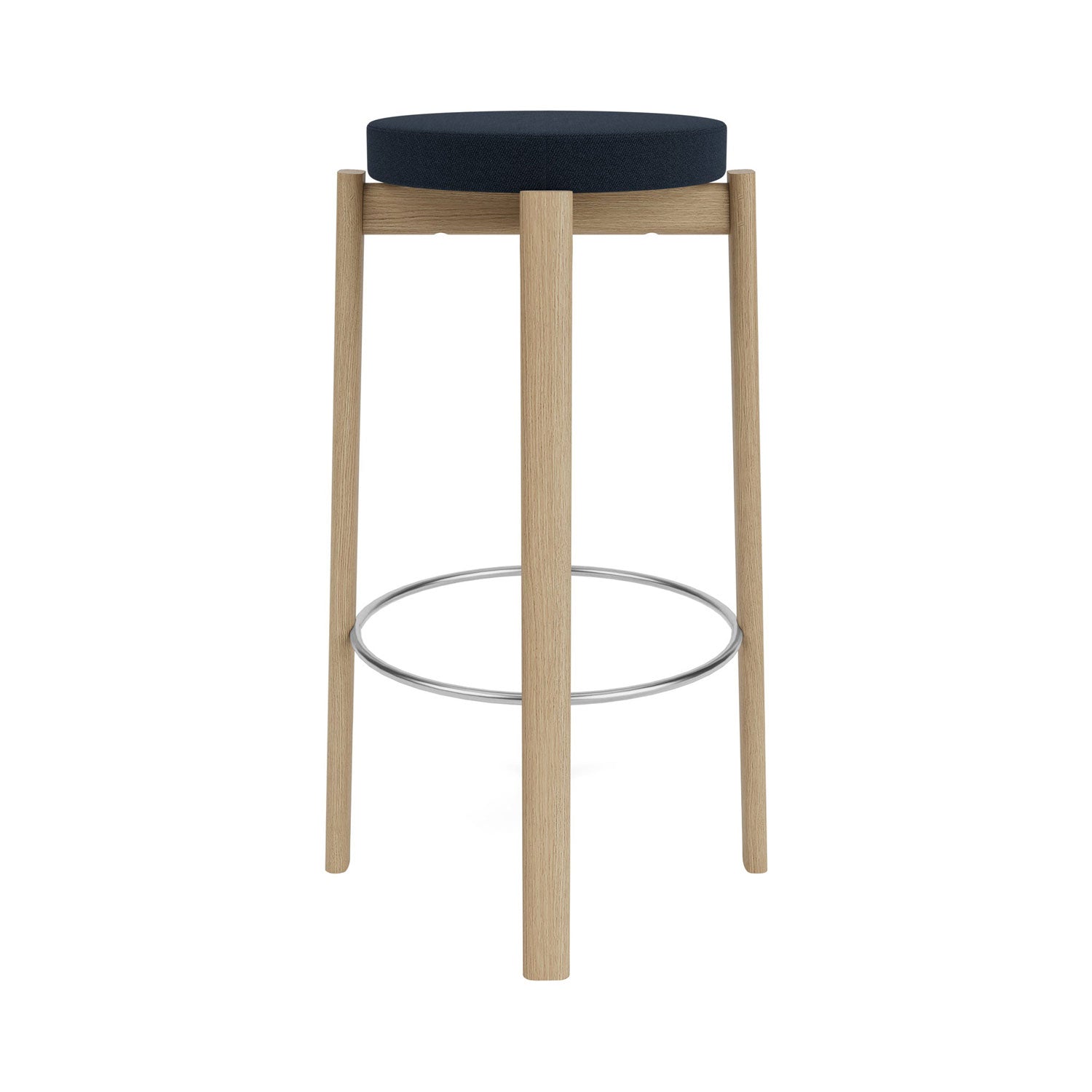 Passage Bar + Counter Stool: Upholstered + Natural Oak + Steel