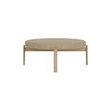 Passage Pouf: Upholstered + Natural Oak + Boucle 02