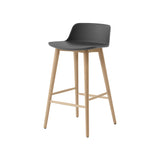 Rely Bar + Counter Lowback Chair: HW123 + HW118 + Counter (HW118) + Stone Grey + Oak