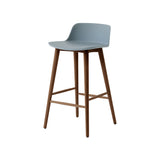 Rely Bar + Counter Lowback Chair: HW123 + HW118 + Counter (HW118) + Light Blue + Walnut