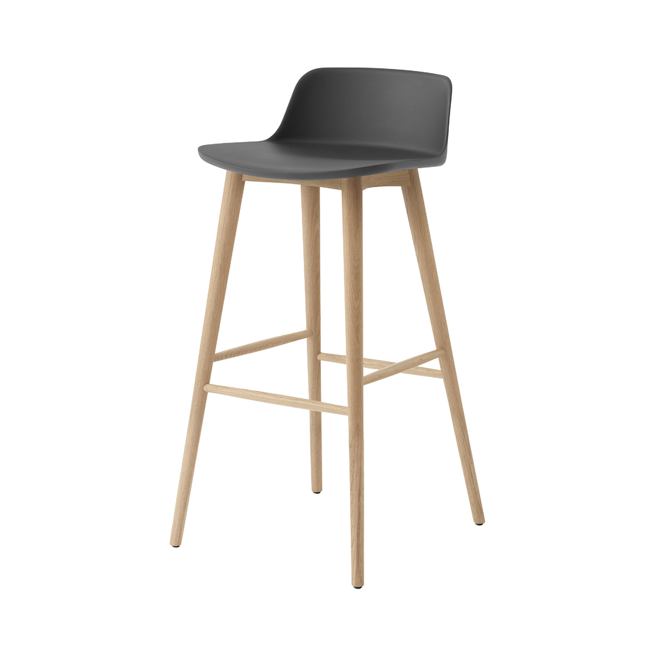 Rely Bar + Counter Lowback Chair: HW123 + HW118 + Bar (HW123) + Stone Grey + Oak