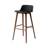Rely Bar + Counter Lowback Chair: HW123 + HW118 + Bar (HW123) + Black + Walnut
