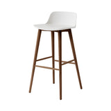 Rely Bar + Counter Lowback Chair: HW123 + HW118 + Bar (HW123) + White + Walnut