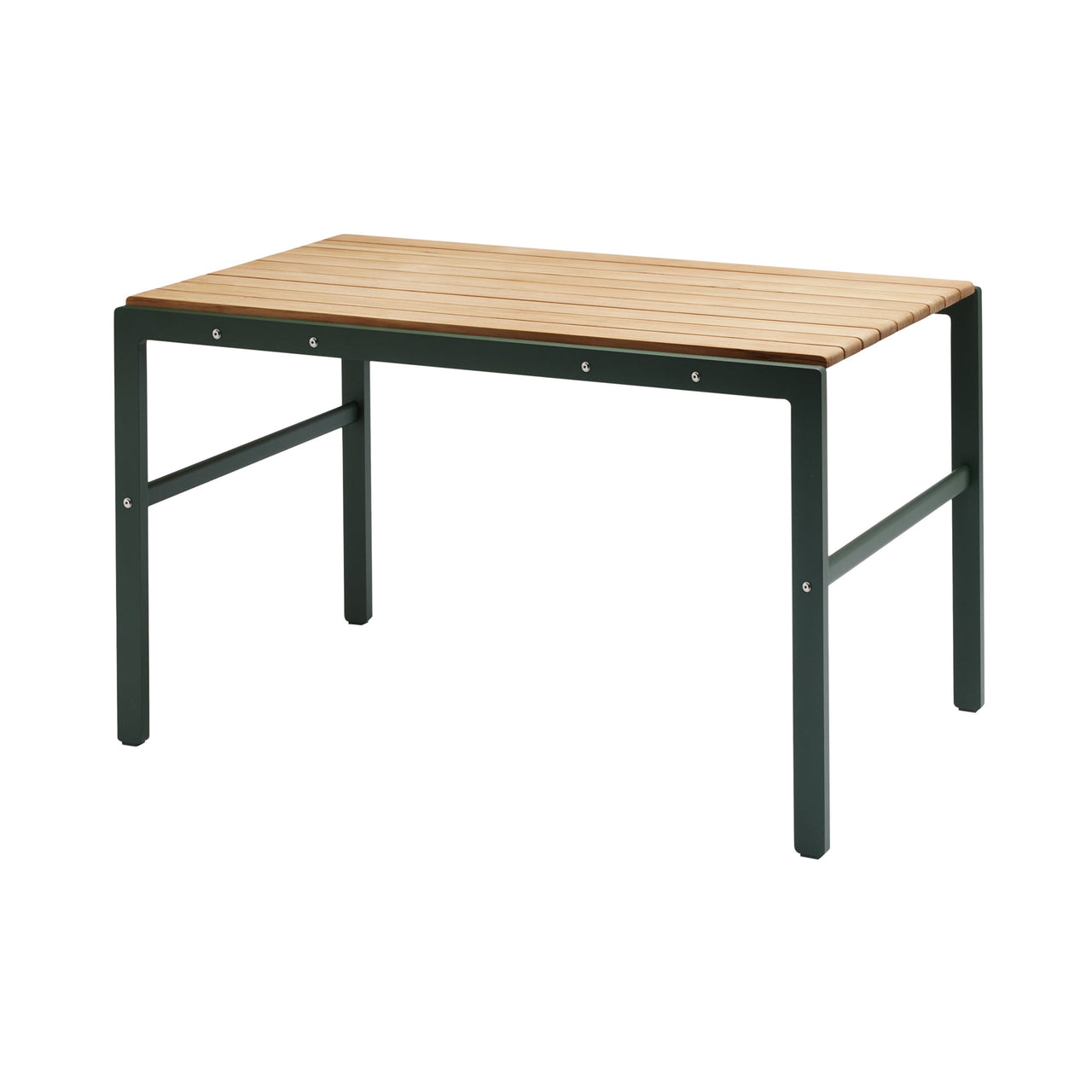 Reform Table: Aluminum + Teak + Hunter Green