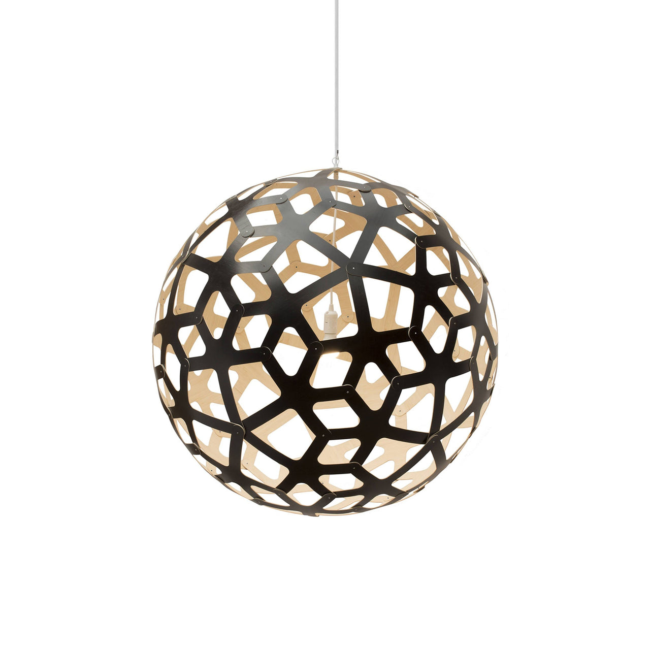 Coral Pendant Light: XX Large + Black + Bamboo + White