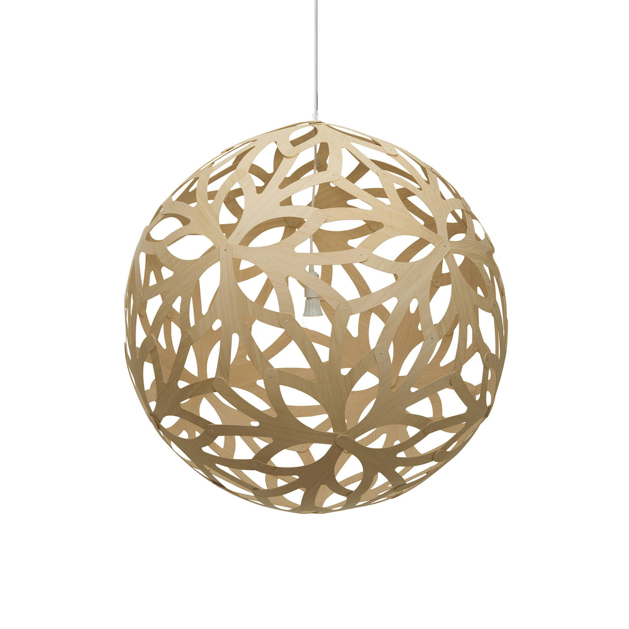 Floral Pendant Light: XX Large + Bamboo + Bamboo + White