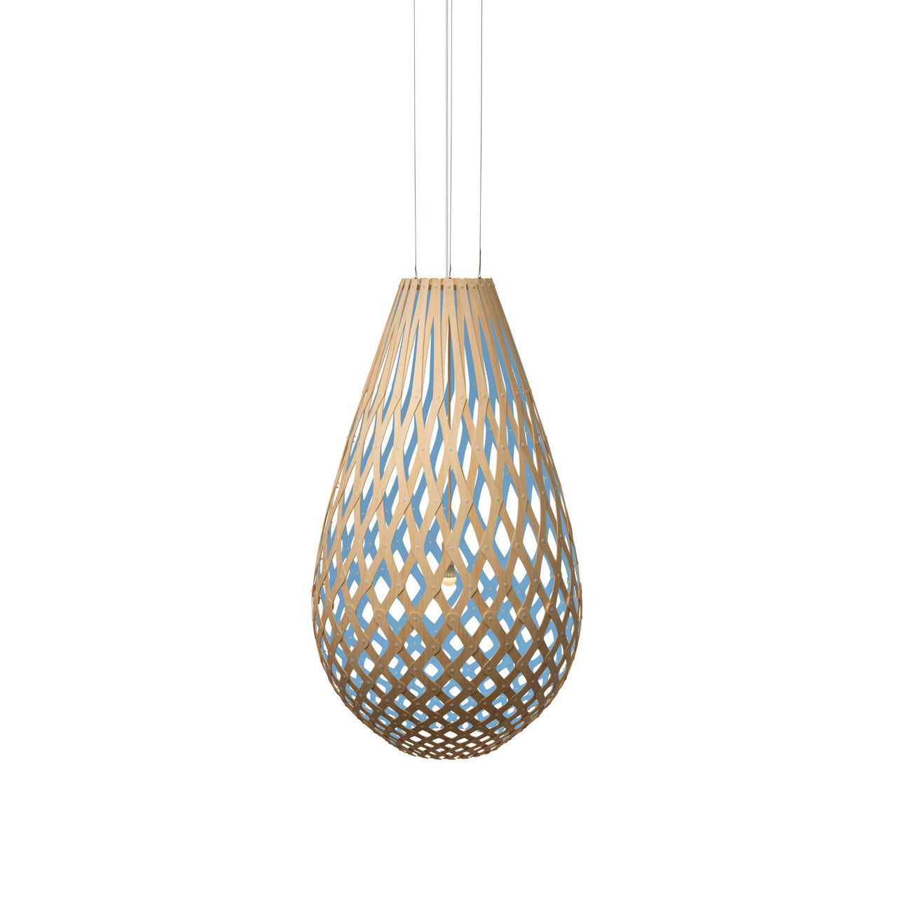 Koura Pendant Light: Extra Large + Bamboo + Black + White