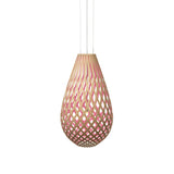 Koura Pendant Light: Extra Large + Bamboo + Pink + White