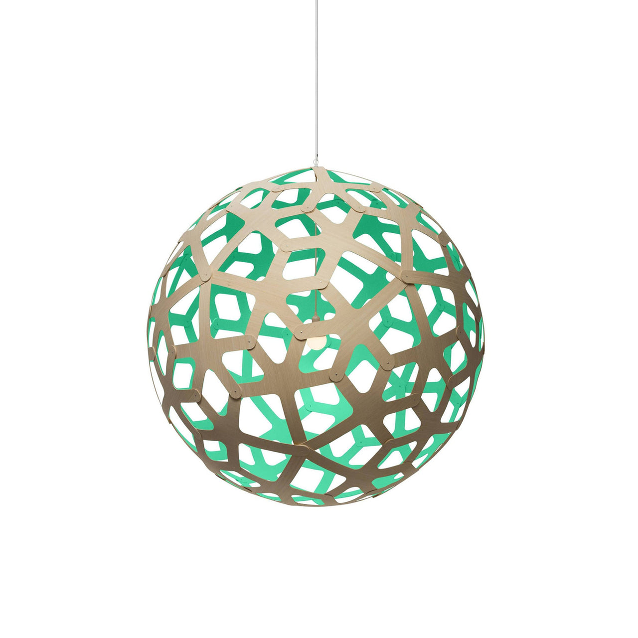 Coral Pendant Light: XX Large + Bamboo + Aqua + White