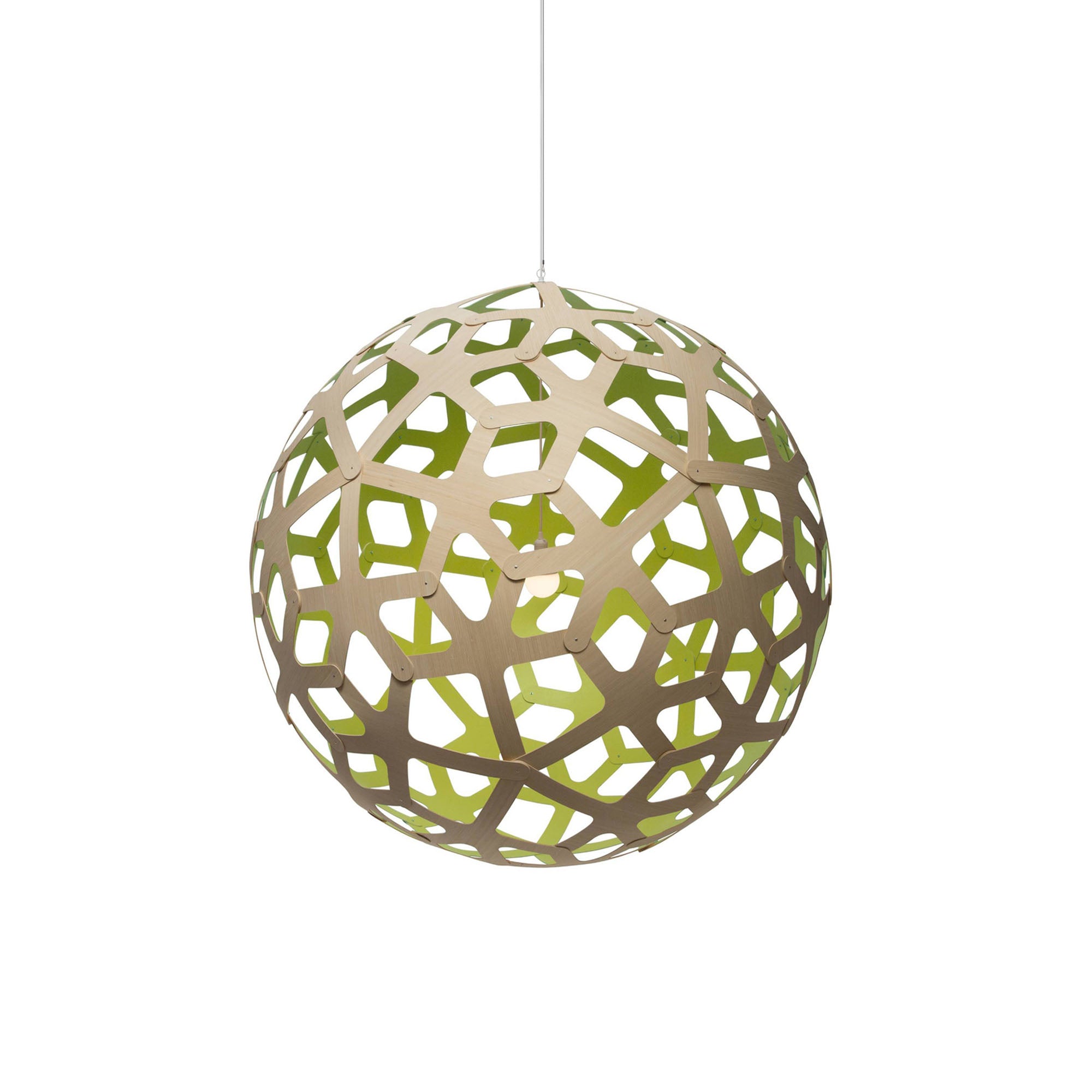 Coral Pendant Light: XX Large + Bamboo + Lime + White