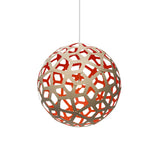 Coral Pendant Light: XX Large + Bamboo + Red + White