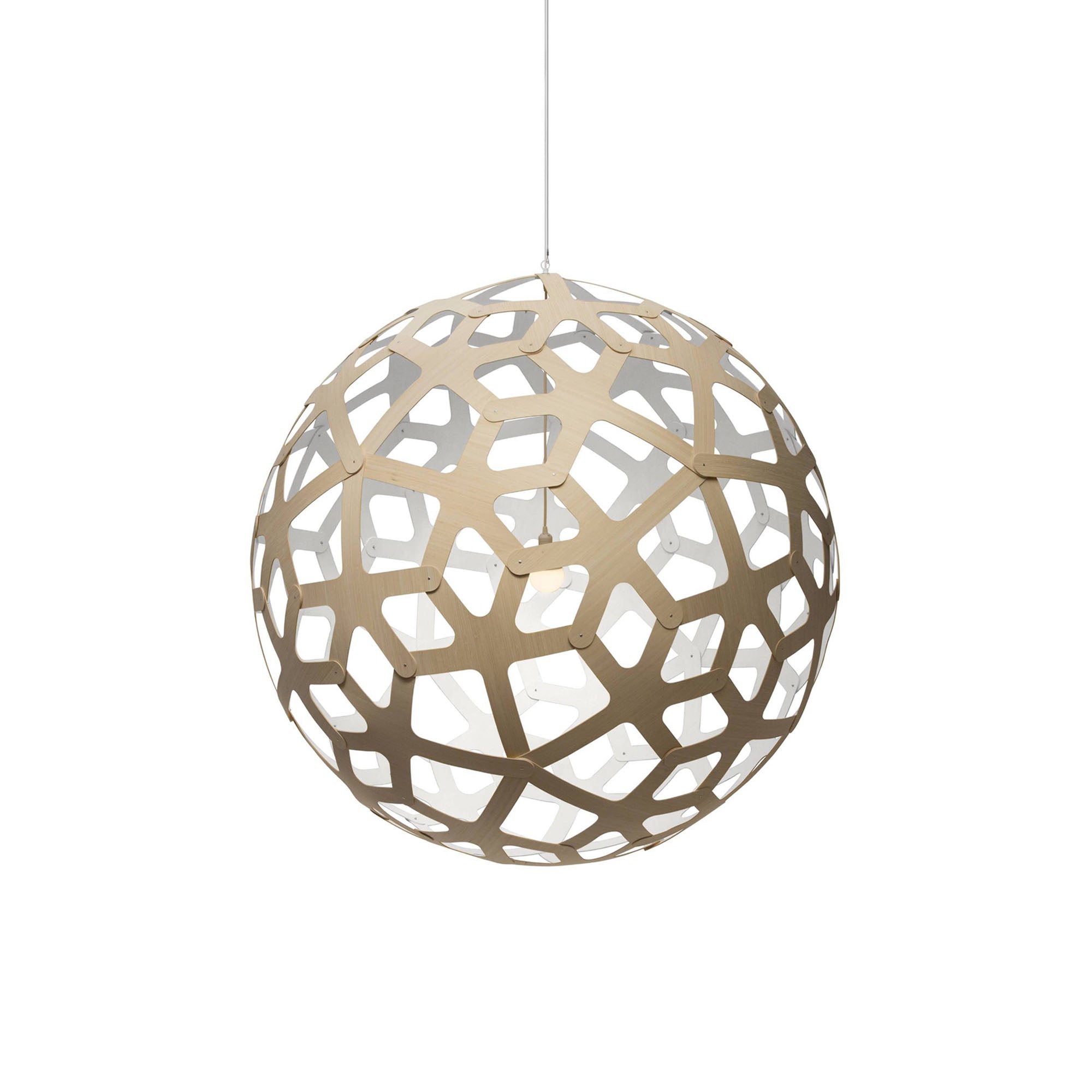 Coral Pendant Light: XX Large + Bamboo + White + White