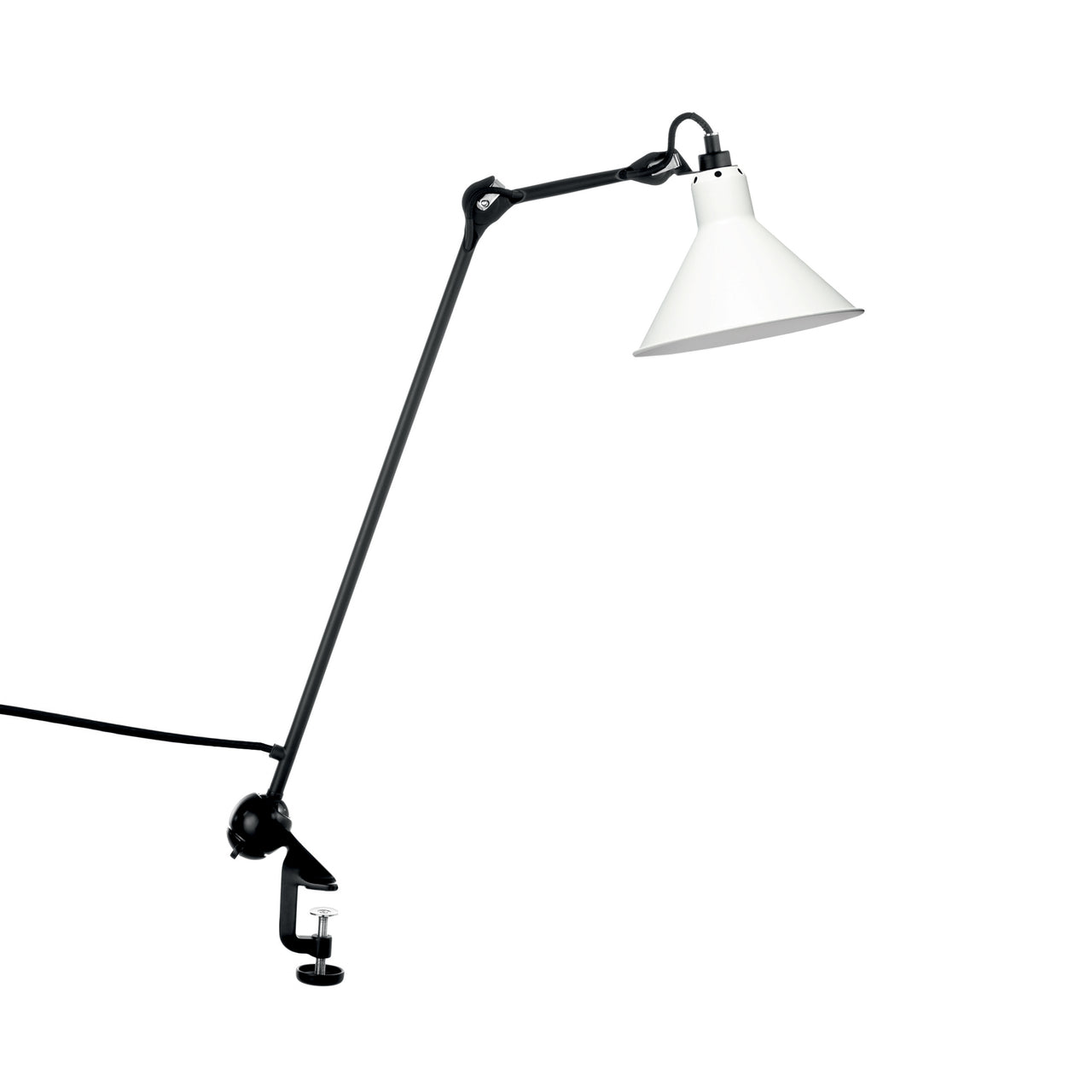 Lampe Gras N°201 Lamp: White + Conic