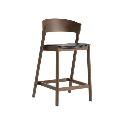 Cover Counter Stool: Upholstered - Quick Ship: Refine Leather Black