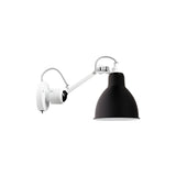 Lampe Gras N°304 Lamp with Switch: White + Black + Round