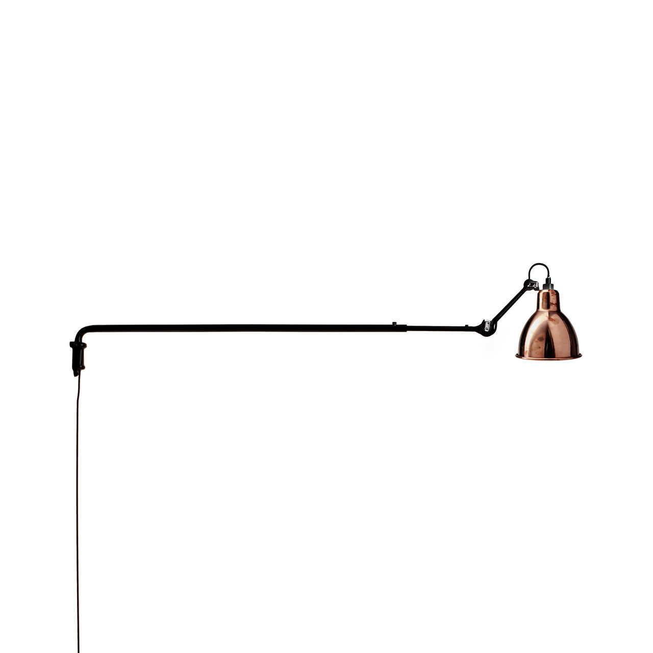 Lampe Gras N°213 Lamp: Raw Copper + Round