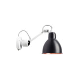 Lampe Gras N°304 Lamp with Switch: White + Black + Copper + Round