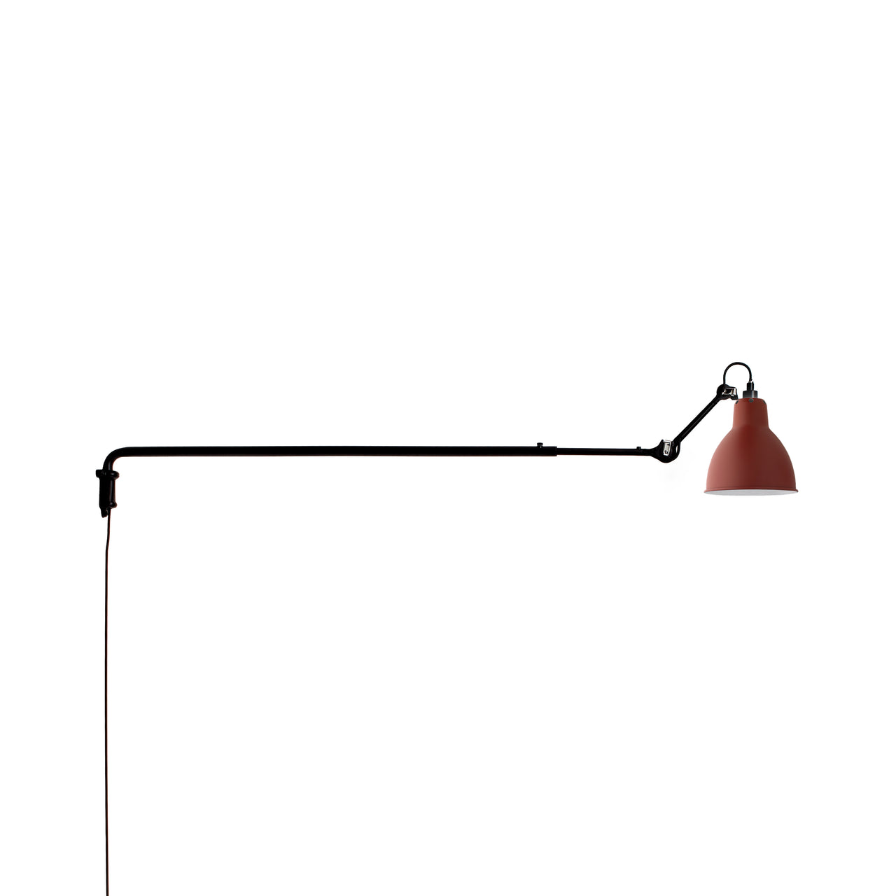 Lampe Gras N°213 Lamp: Red + Round