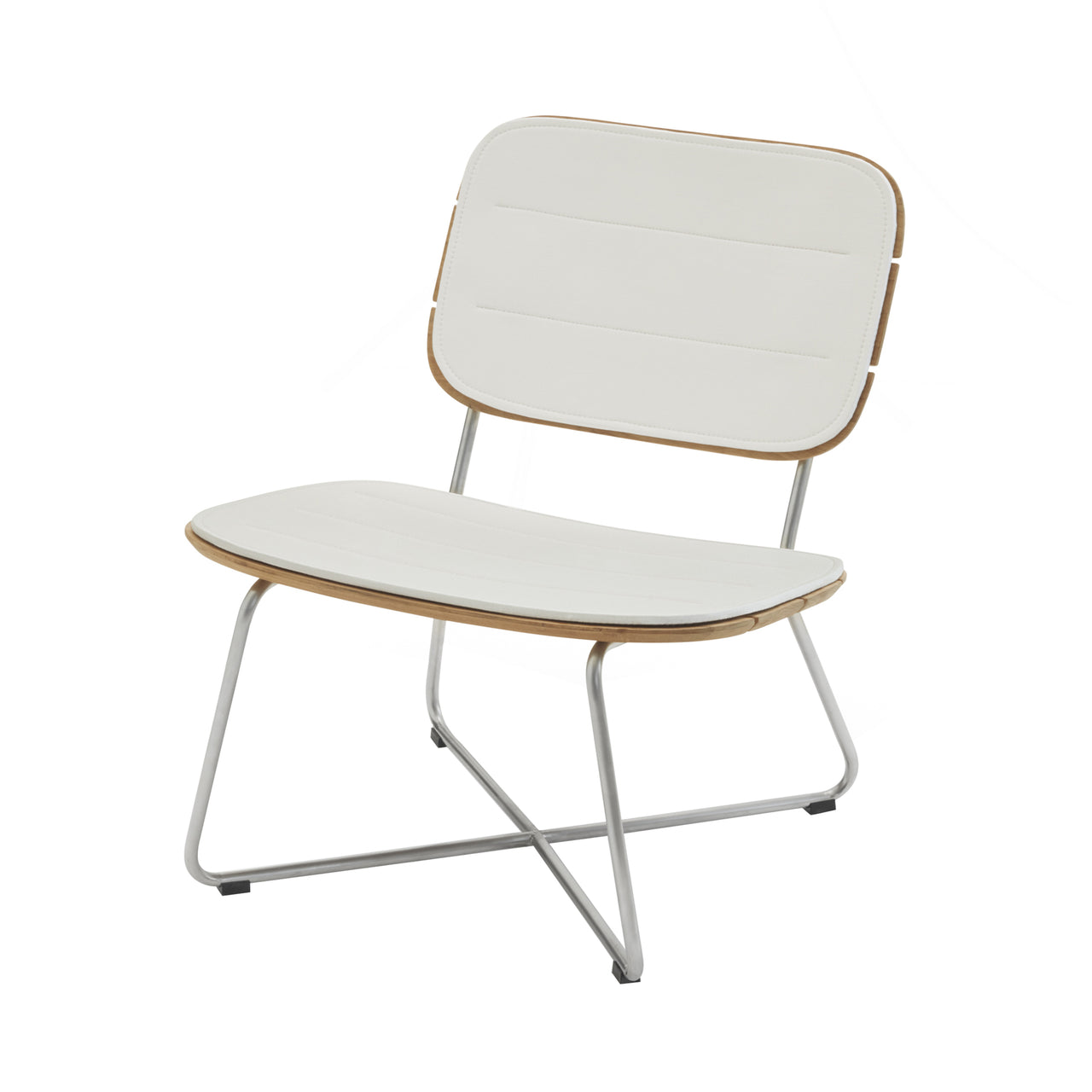 Lilium Lounge Chair: White Cushion