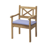 Skagen Chair: Sea Blue Stripe Cushion