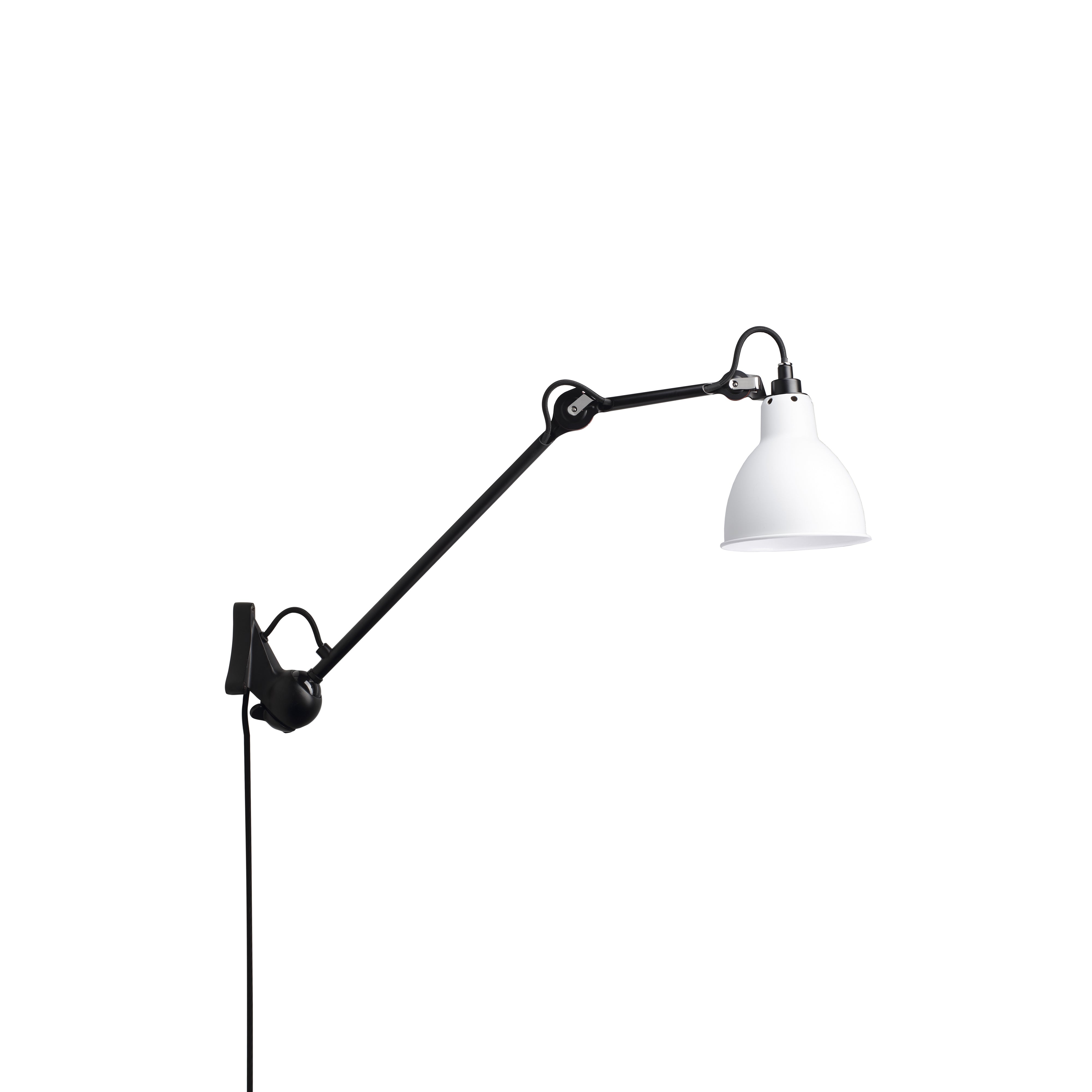 Lampe Gras N°222 Lamp: White + Round
