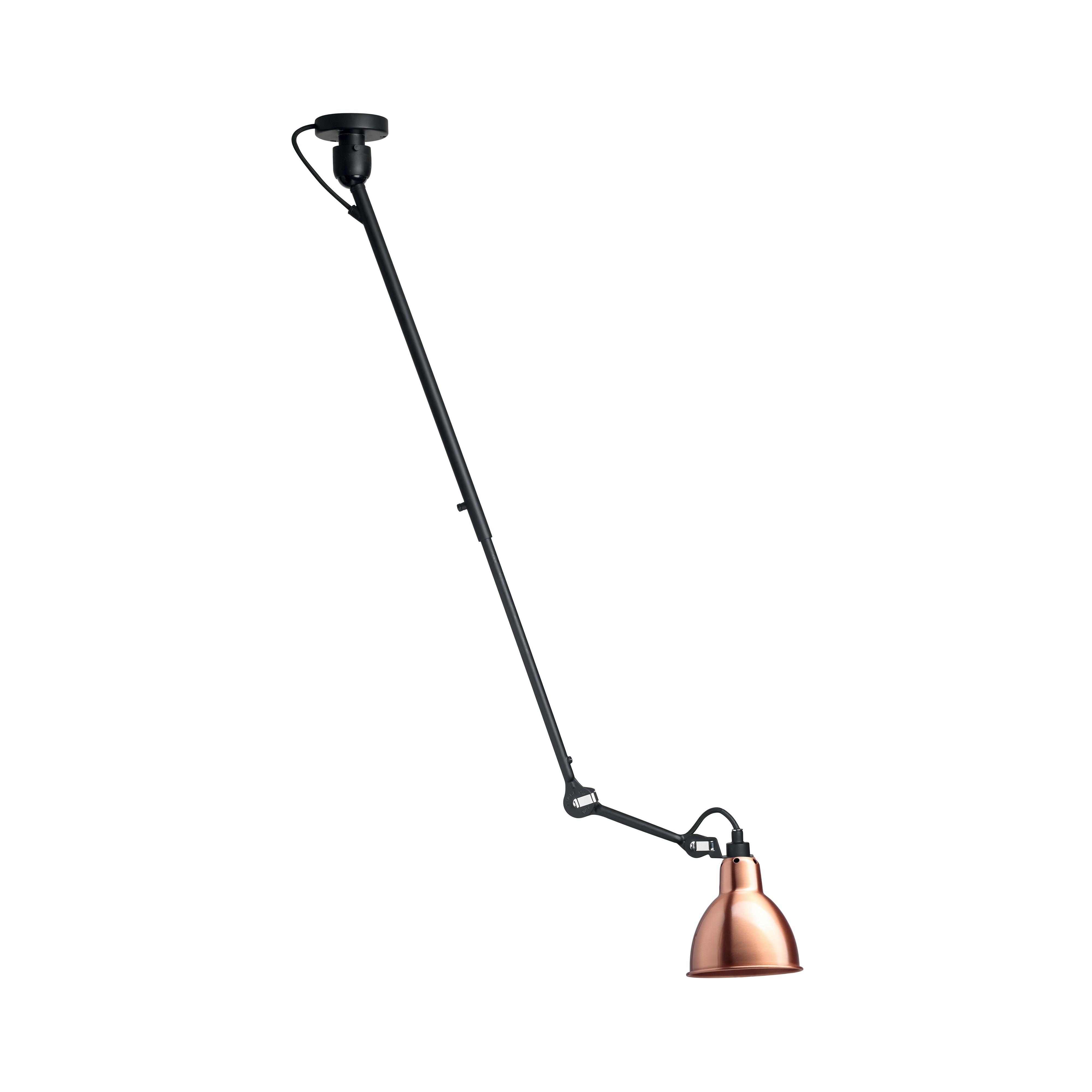 Lampe Gras N°302 Ceiling Lamp: Copper + Round