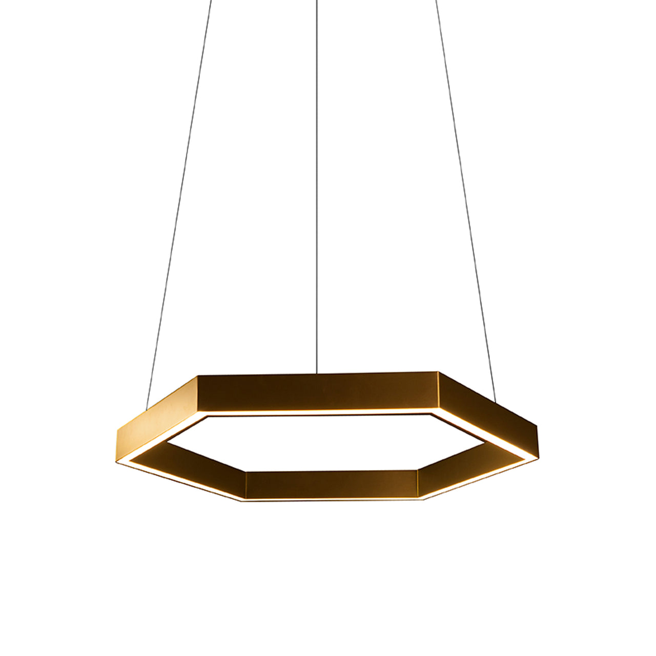 Hex 750 Pendant Light: Brass