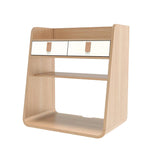 Suzon Wall Storage: Natural Oak + White