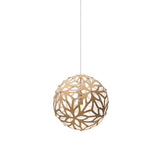 Floral Pendant Light: Extra Small + Bamboo + White