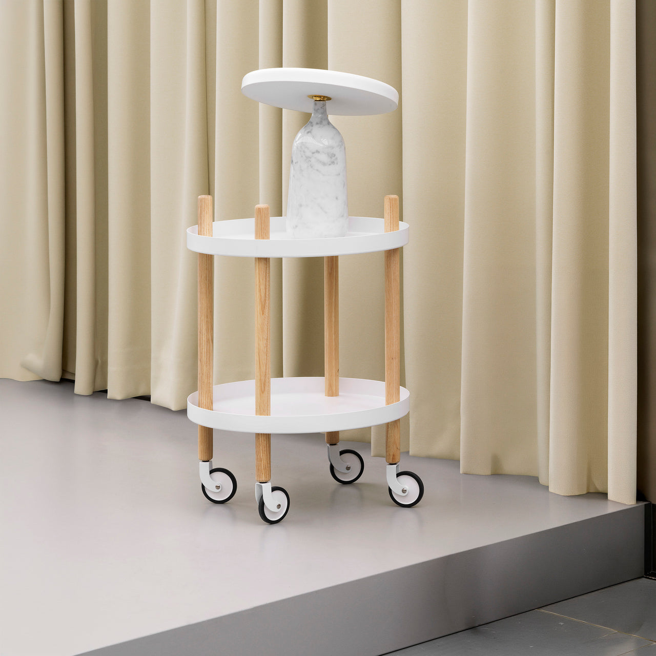 Block Table Cart: Round