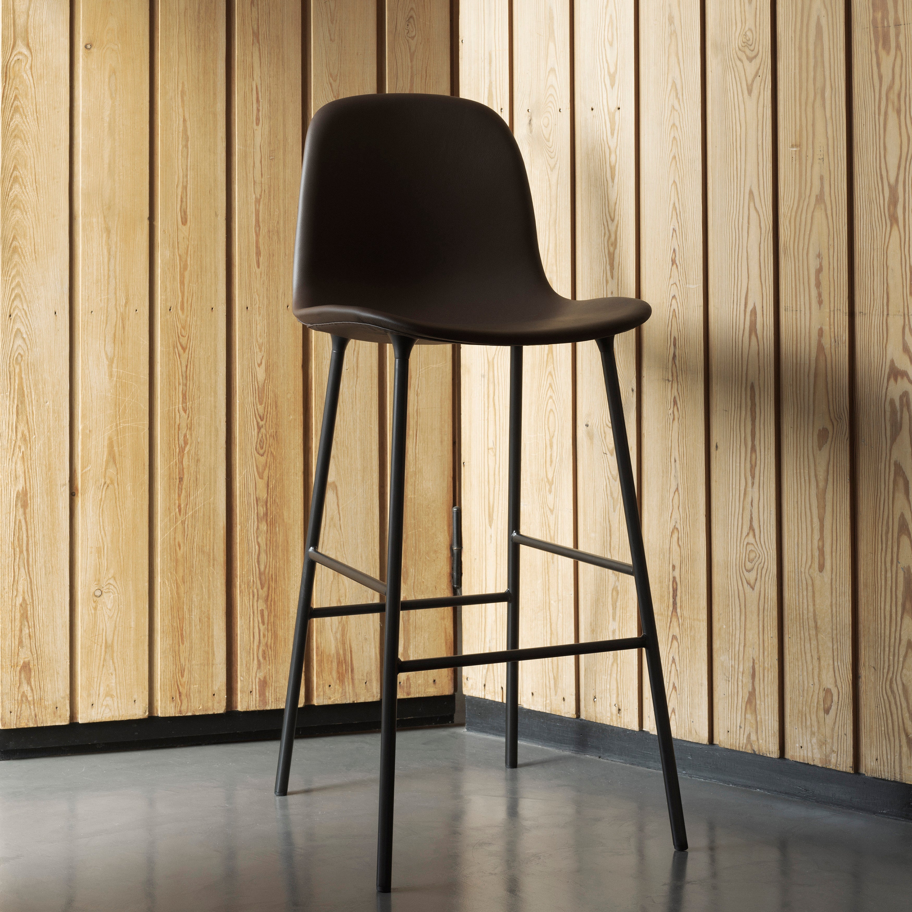 Form Bar Armchair: Steel Base + Upholstered