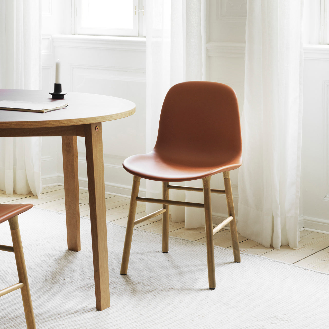 Form Chair: Wood Base + Upholstered