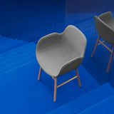 Form Armchair: Wood Base + Full Upholstered