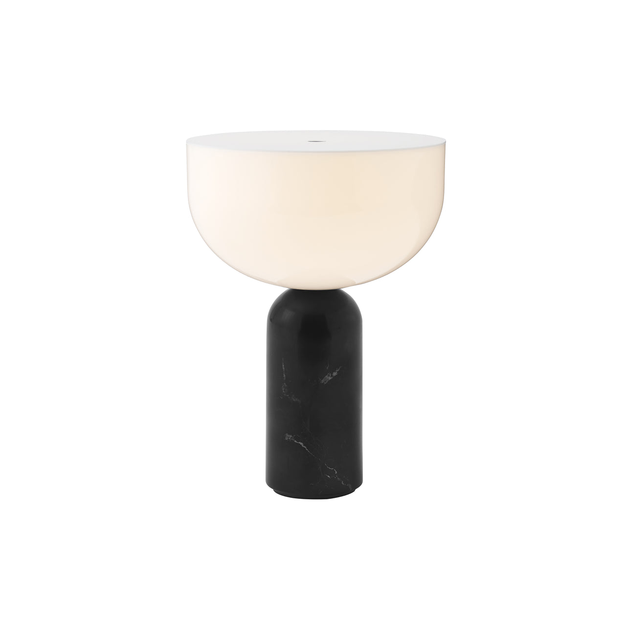 Kizu Portable Table Lamp: Black Marble