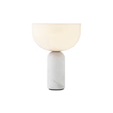 Kizu Portable Table Lamp: White Marble