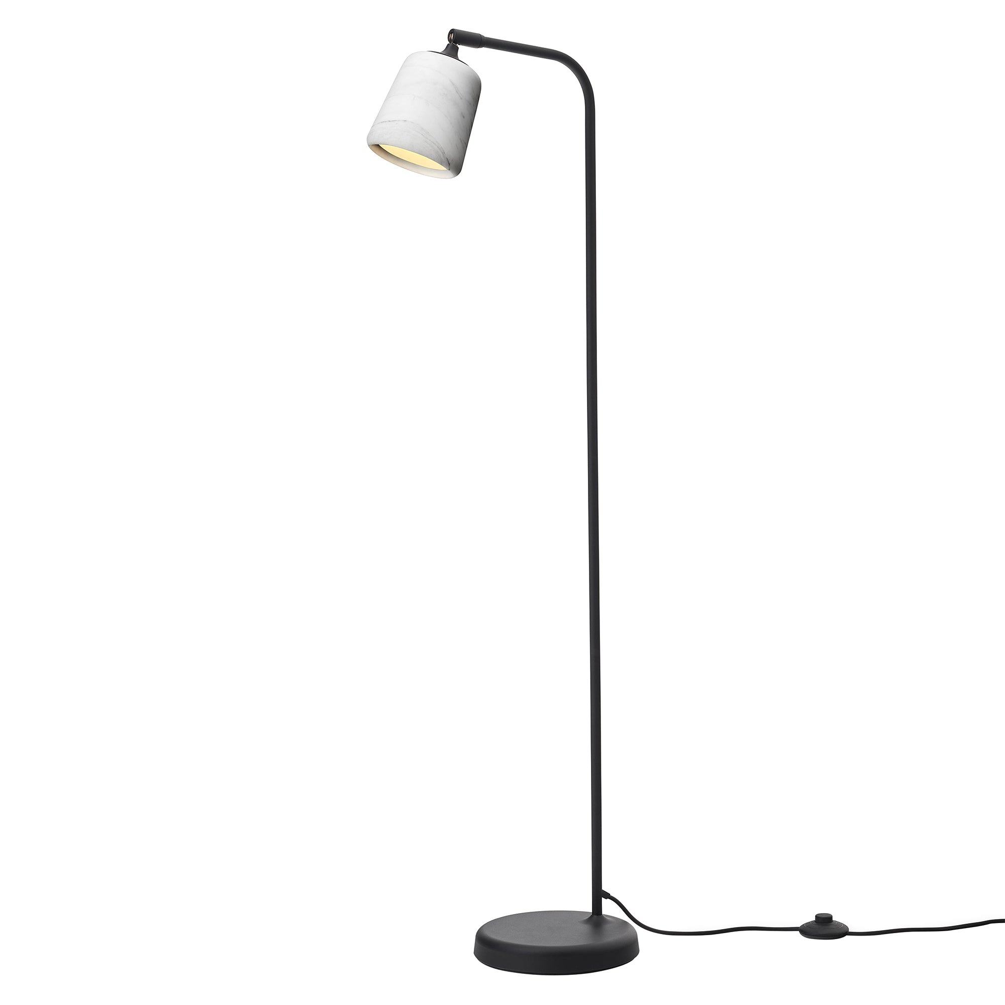 Material Floor Lamp: White Marble