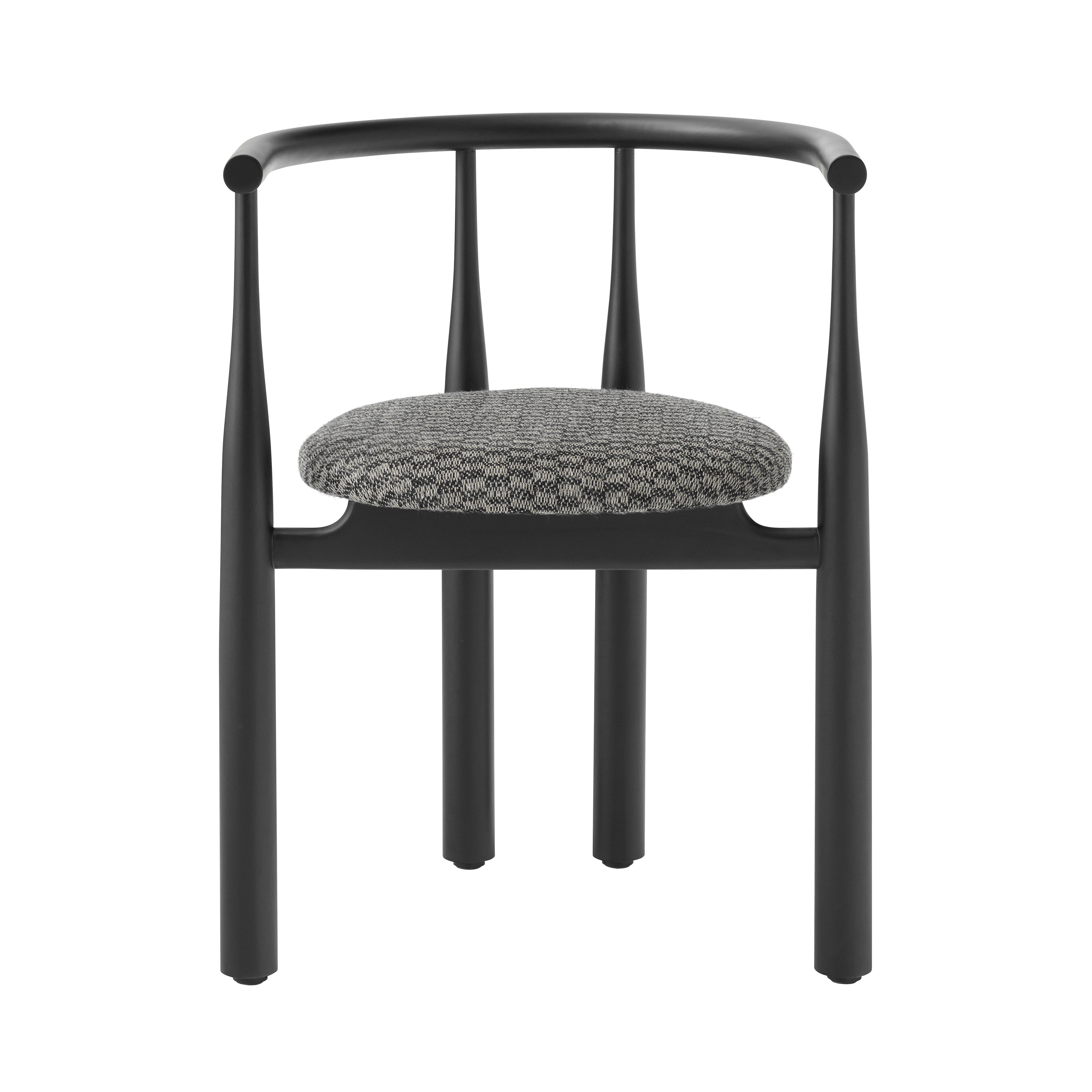 Bukowski Chair: Upholstered + Black + 