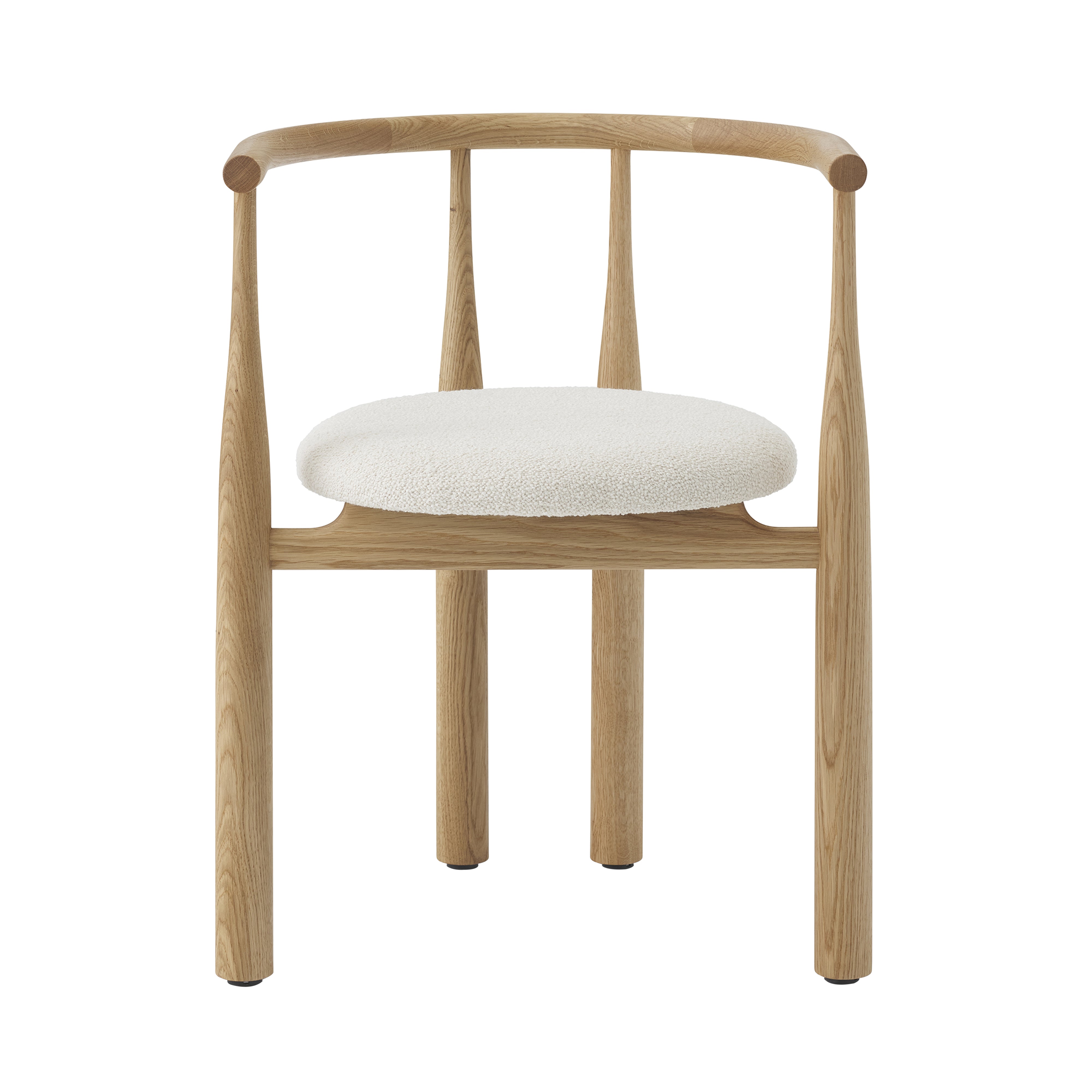 Bukowski Chair: Upholstered + Oak + Carnavon Cacao Stone