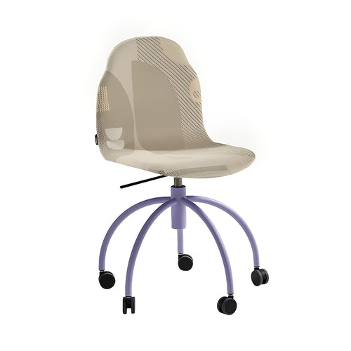 Body Chair with Wheels: Upholstered